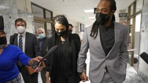 Richard Sherman and wife.